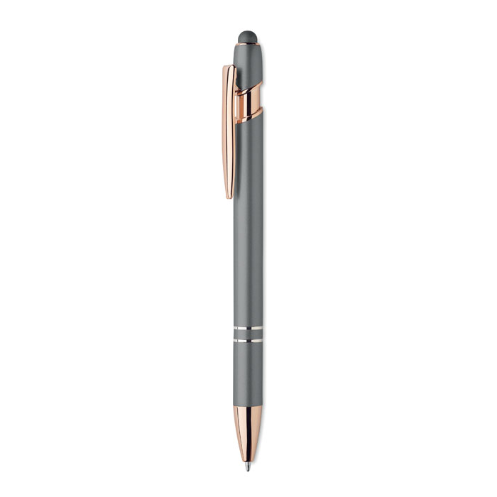 Stylo bille promotionnel alu recyclé Scribble gris pierre